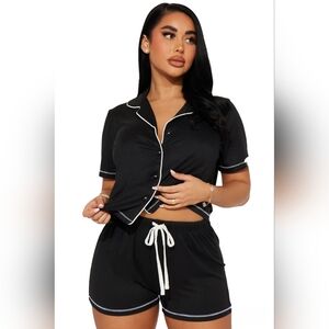 Black Women's Pajama Set